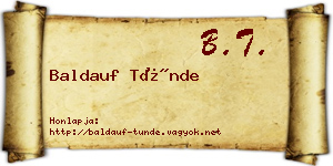 Baldauf Tünde névjegykártya